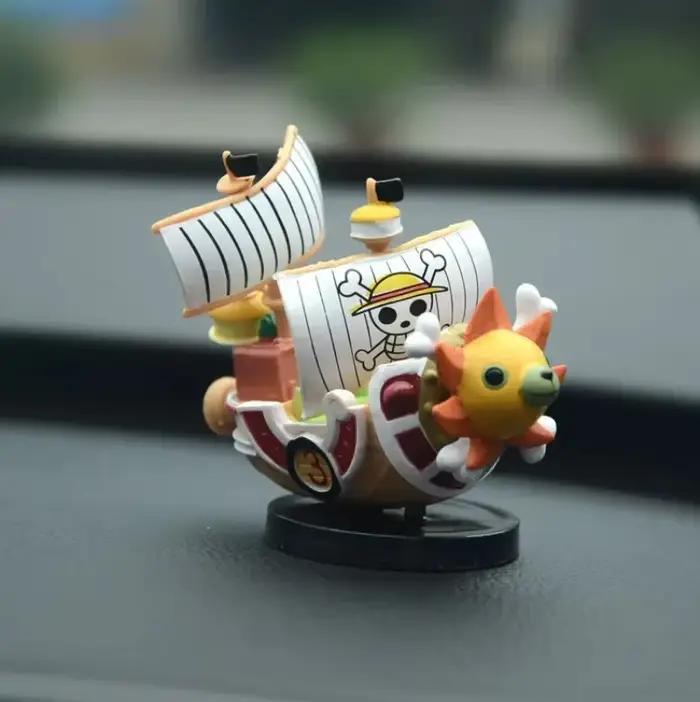 Une pièce 7 cm Anime navire Figure Luffy modèle jouet Super mignon Mini bateau THOUSANDSUNNY aller j