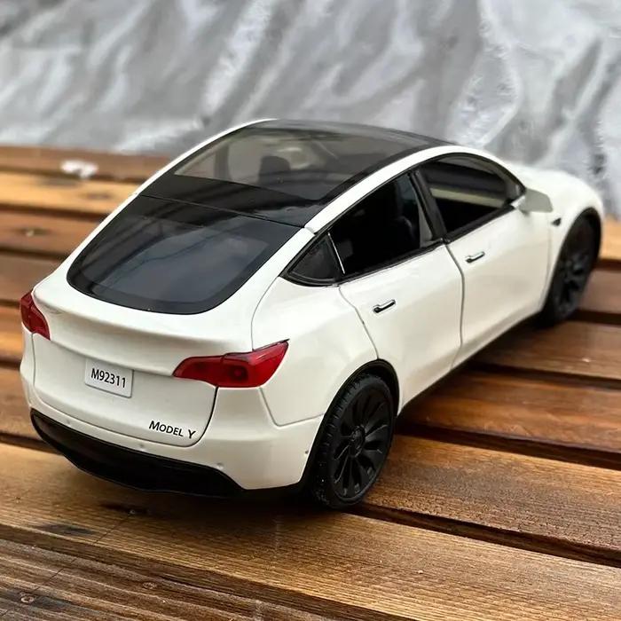 Modèle de voiture en alliage métallique moulé sous pression pour enfants, modèle Y, modèle 3 S, son