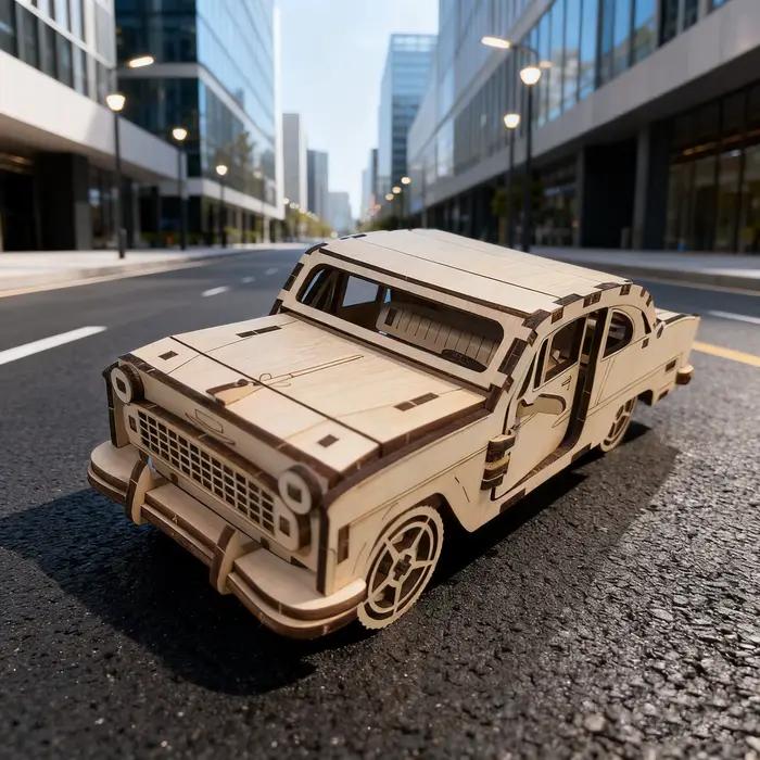 Modèle de puzzle 3D de voiture en bois, kit de bricolage, ensemble de véhicules créatifs, modèle de
