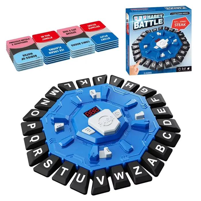 Jeu de société familial Word Play avec minuterie à affichage numérique, 2 modes, jeu amusant de 24 l