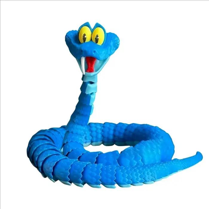 Nouveau Serpent Gary : Serpent articulé de simulation Disney Zootopia 2, modèle de serpent Gary impr