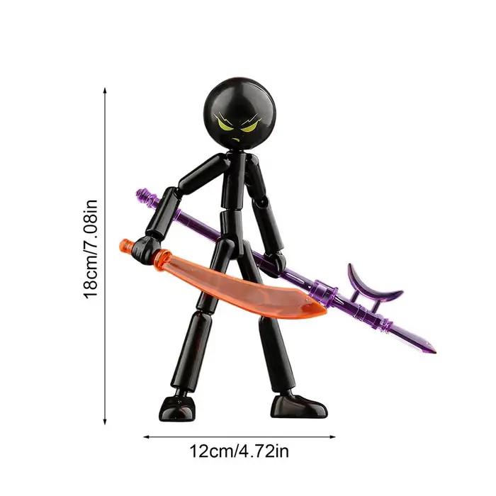 Kit de figurine articulée DIY StickMan avec armes et membres mobiles, jouets d'assemblage multi-arti