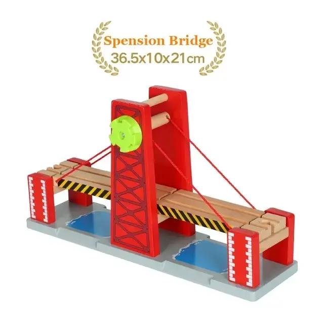 Jouets ferroviaires pour enfants, piste de Train en bois, toutes sortes d'accessoires de piste de po