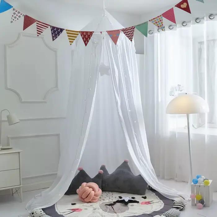 Moustiquaire à dôme suspendu pour bébé et enfant, tente de lit de berceau, literie pour filles, déco