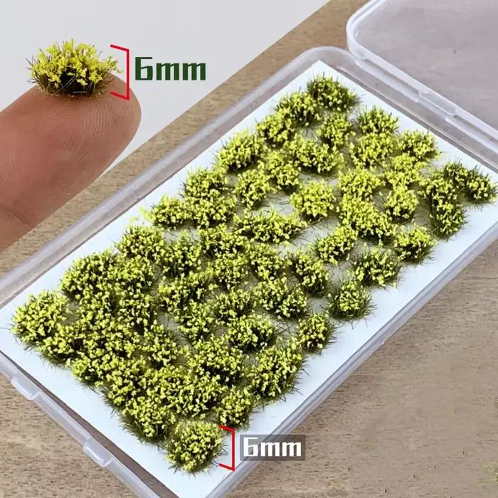53 pièces/boîte Miniature fleur herbe modèle ABS plantes matériaux pour bricolage HO chemin de fer/c