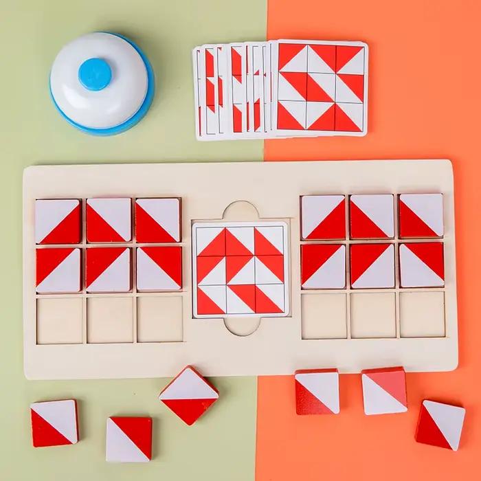 Blocs de combat en bois pour deux joueurs, entraînement à la Concentration et à la logique, jeu de s