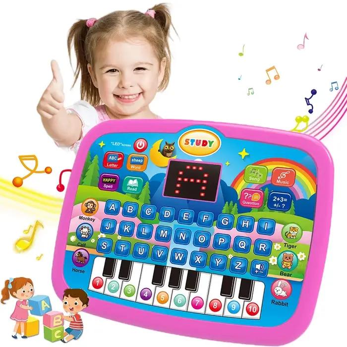 Jouet de tablette LED éducatif pour enfants, apprentissage de la musique des mathématiques et de plu