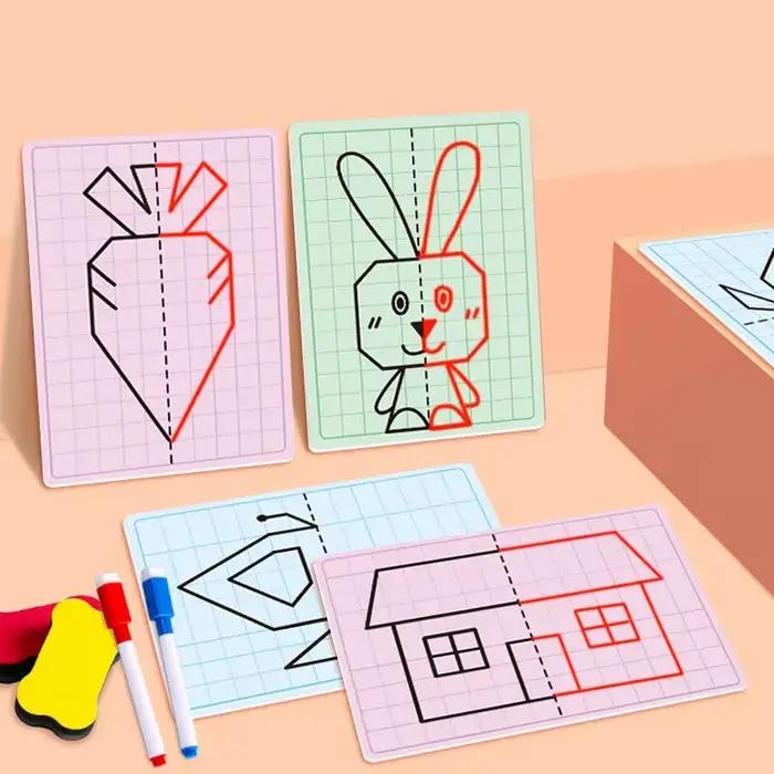 Le jouet de dessin symétrique à grille pour enfants de 30 pages se concentré sur les motricité fine,