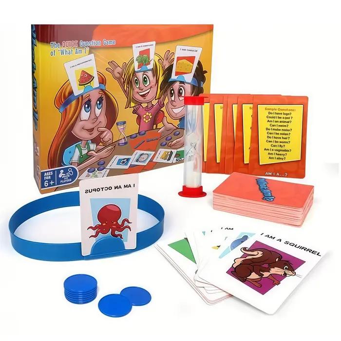 Jeu de devinettes « Qui suis-je », jeu de cartes amusant pour les fêtes en famille, jouet éducatif i