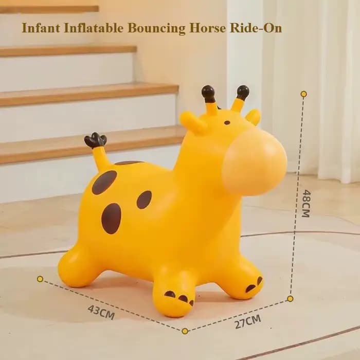 Cheval gonflable animal en PVC, sauteur souple, jouet d'équilibre pour bébé
