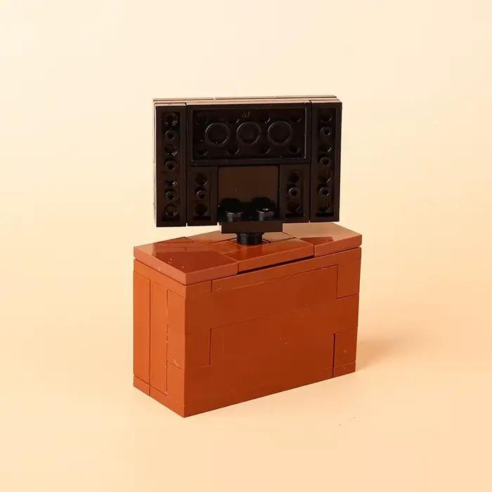 Console de jeu MOC, modèle d'ordinateur, blocs de construction, Mini lecteur de jeu TV, téléphone po