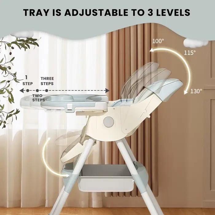 Chaise haute pliable pour bébé, chaise pour enfants, chaise haute Convertible pour salle à manger et