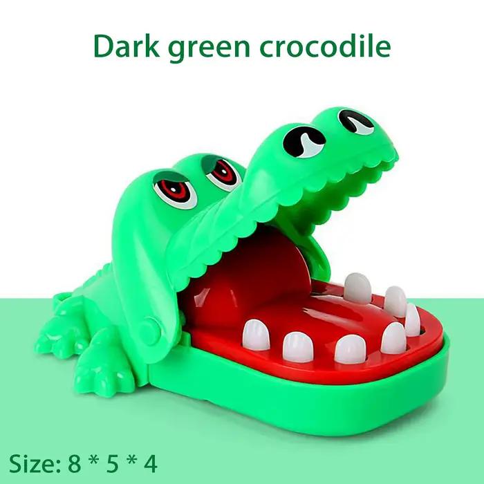 Jeu de dents de Crocodile classique, Mini jeu de doigt mordant en Abs, fête de table en famille, jou