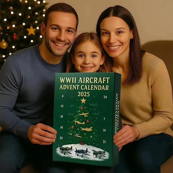 Calendrier des avents des avions 2025 Ornements d'avion 2D à collectionner uniques. Cadeau pour les
