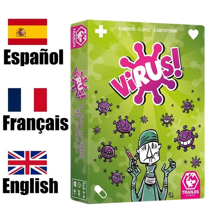 Jeu de cartes Contagiously Halloween - Version espagnole et anglaise - Jeu de société amusant pour l