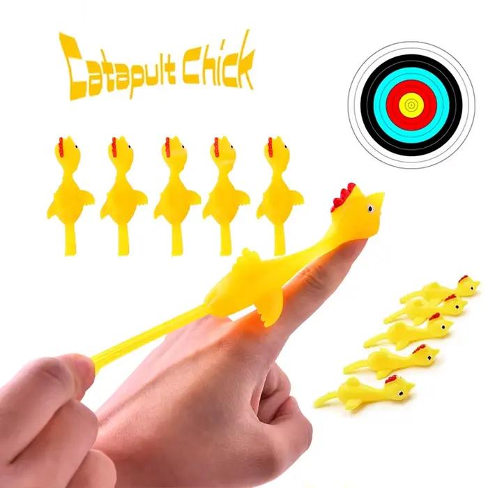 10/30 pièces catapulte lancement dinde fronde doigt catapulte poussin élastique doigt volant collant
