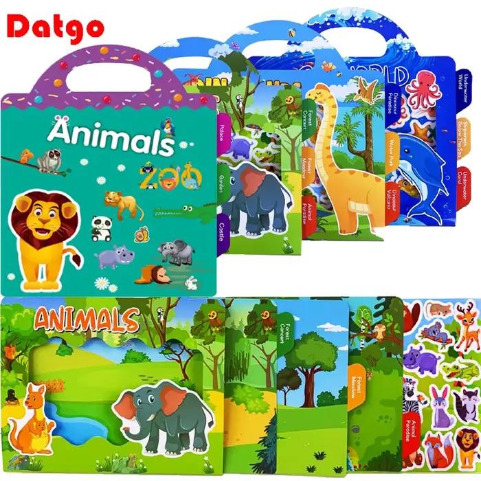 Nouveaux enfants scène réutilisable autocollants mignons bricolage Puzzle autocollant jeux livres de