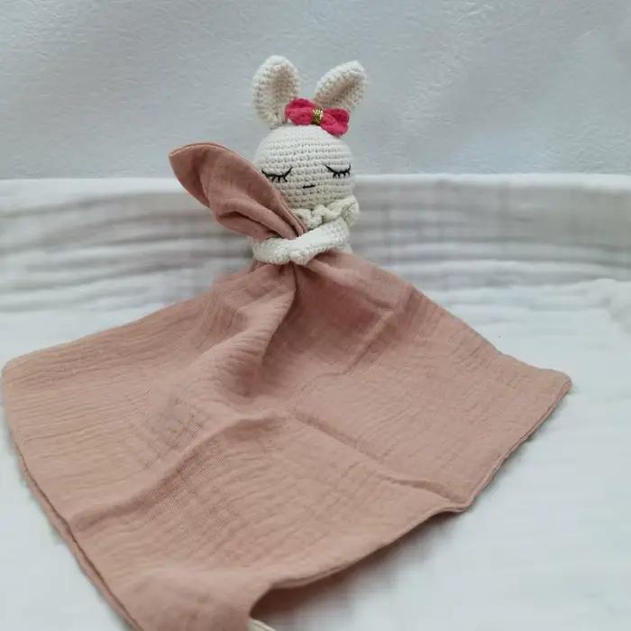 Bébé sucette apaiser serviette bavoir doux lapin ours éléphant dormir poupée dentition nourrissons c