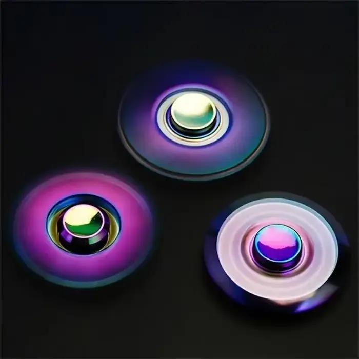 Spinner Fidget Rainbow Premium Spinner en métal à grande vitesse avec motif de doigt coloré et idée