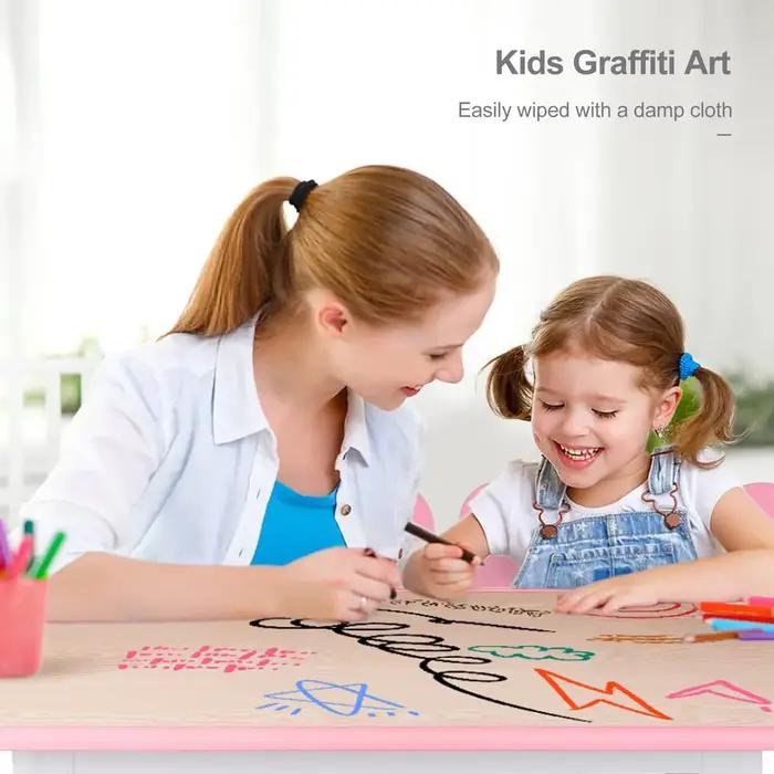 Ensemble de table et 4 chaises pour enfants, 5 pièces, table multi-activités pour tout-petits, ensem