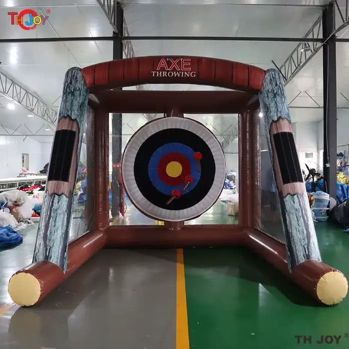 Jeu de lancer de hache gonflable en PVC, jeu de fléchettes, carnaval, tige 2025, 3x3m