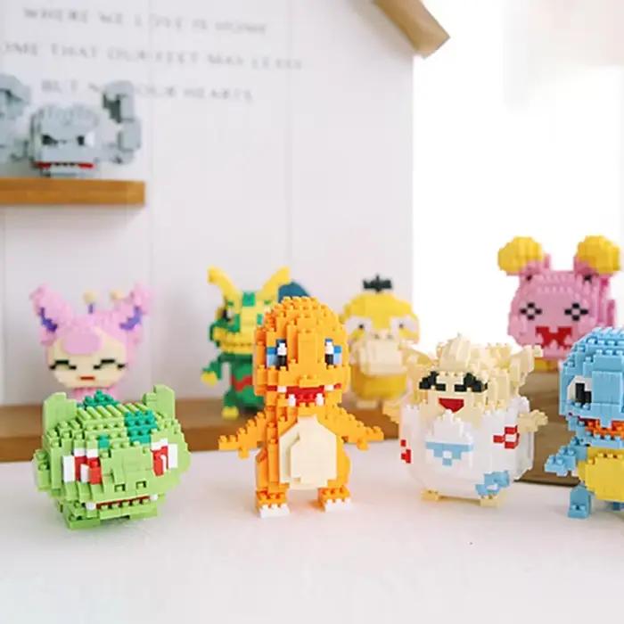 Micro blocs de construction Pokemon Marowak Jigglypuff Gengar Mudkip Piplup Raichu Gyarados Pikachu,