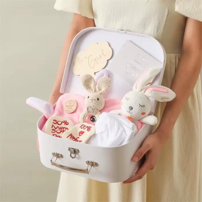 Couverture en coton double face pour bébé, cartes ATA Lestones pour nouveau-né, jouet hochet au croc