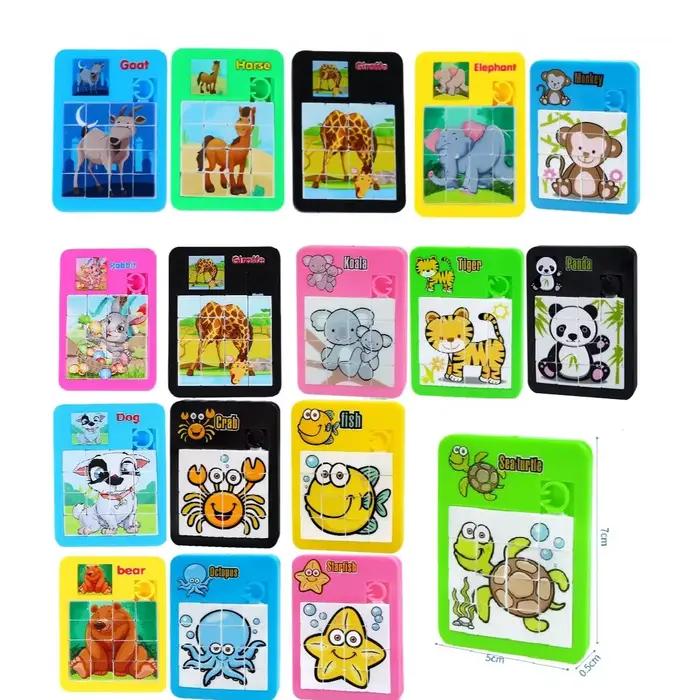 12/24 pièces Puzzle mobile coulissant éducation précoce Animal enfants