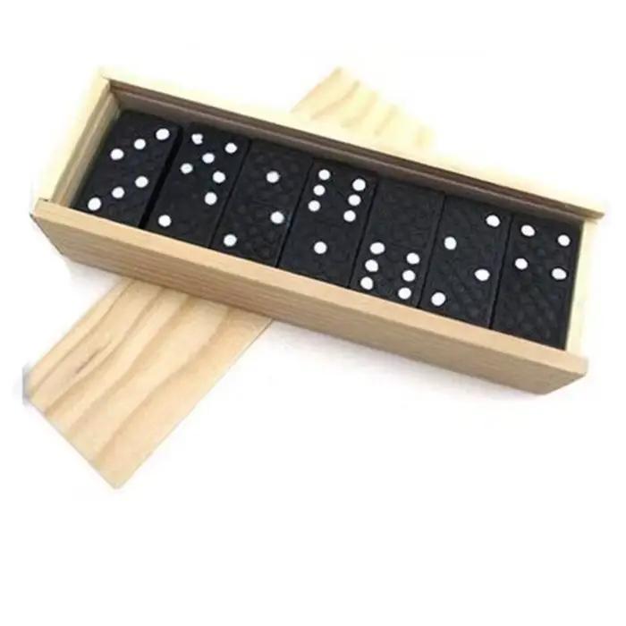 Jeu de dominos en bois 28 pièces cadeau de noël pour enfants et adultes jeu de société éducatif familial occasions spéciales