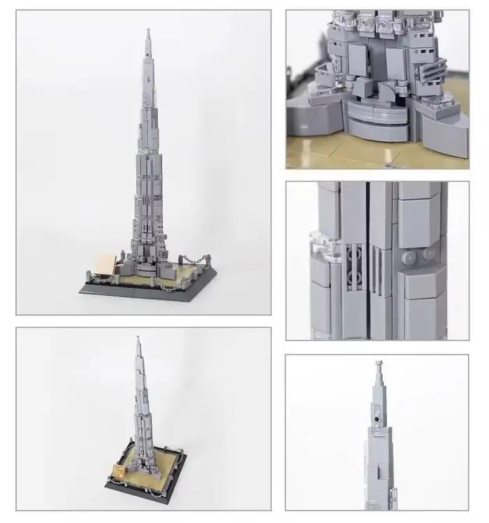Ensemble de construction de puzzle Burj Khalifa édition collector scène de rue urbaine coffret cadeau pour enfants et adultes occasion spéciale architecture miniature