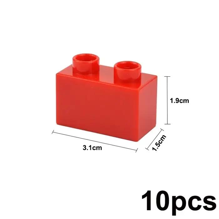 Blocs de construction épais de grande taille, 1x2 points, figurines assemblées, briques, jouets éducatifs pour enfants, compatibles avec grandes particules Duploes pour enfants