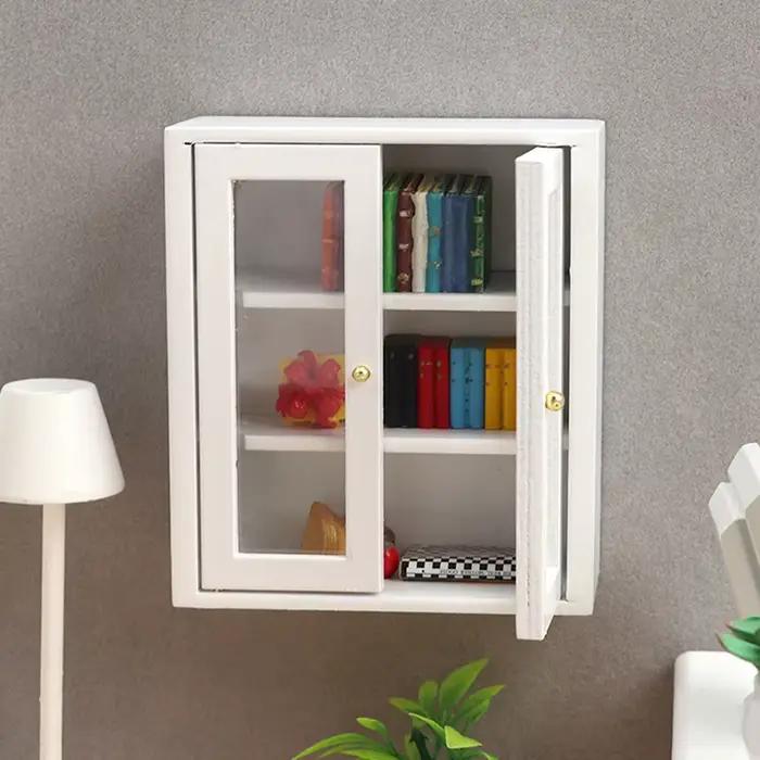 Bibliothèque Miniature en bois pour maison de poupée