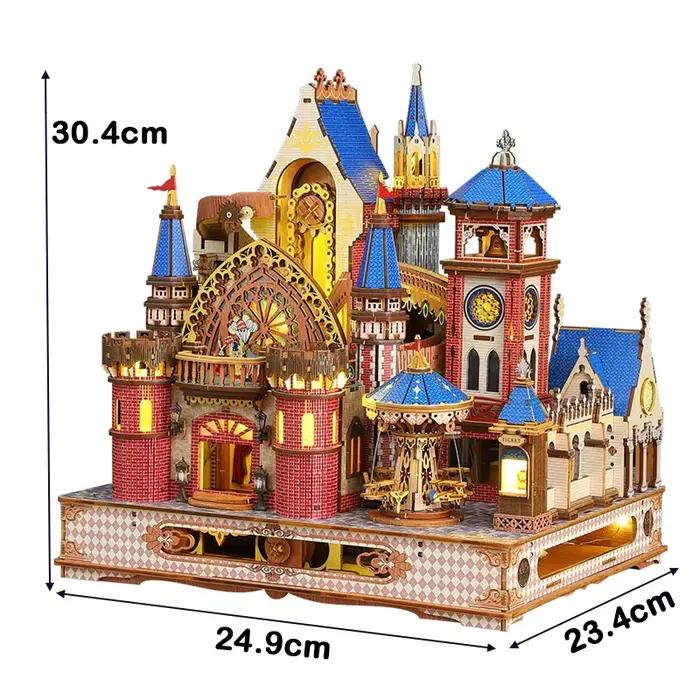 Château Annecy à Rotation mécanique en bois