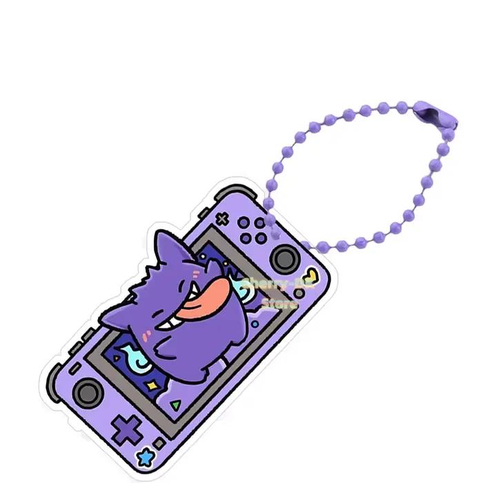 Pokemon Ptcg Console de jeu chaîne de perles Double face acrylique porte-clés particulier Umbreon Leafeon ronflement dessiné à la main Q Version pendentif