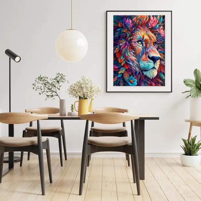 Puzzles en bois uniques - Lion