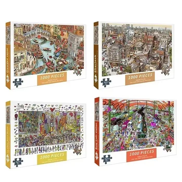 75*50CM adulte 1000 pièces papier Puzzle belle guérison haute difficulté décompression