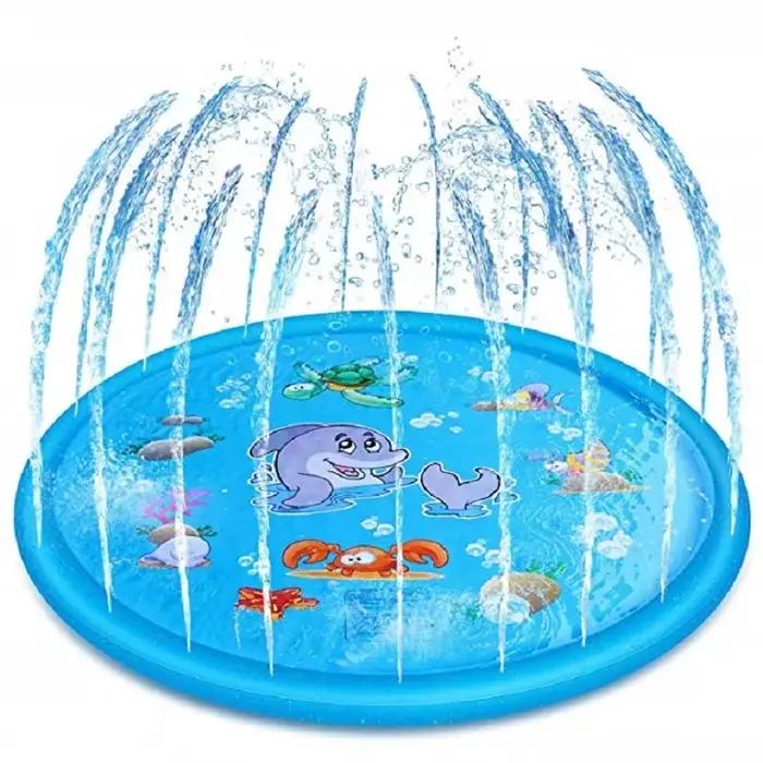 Jet d'eau froide gonflable pour enfants pelouse extérieure été animal marin arroseur jeu coule tapis de jeu baignoire en polymères jouets de bain