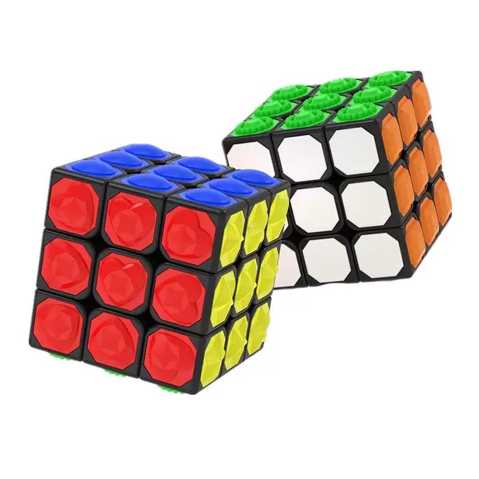 Cube Magique YJ Puzzle Tactile 3x3x3 Surface Concave Convexe Pour Enfants et Adultes Occasions Spéciales Jouets Éducatifs