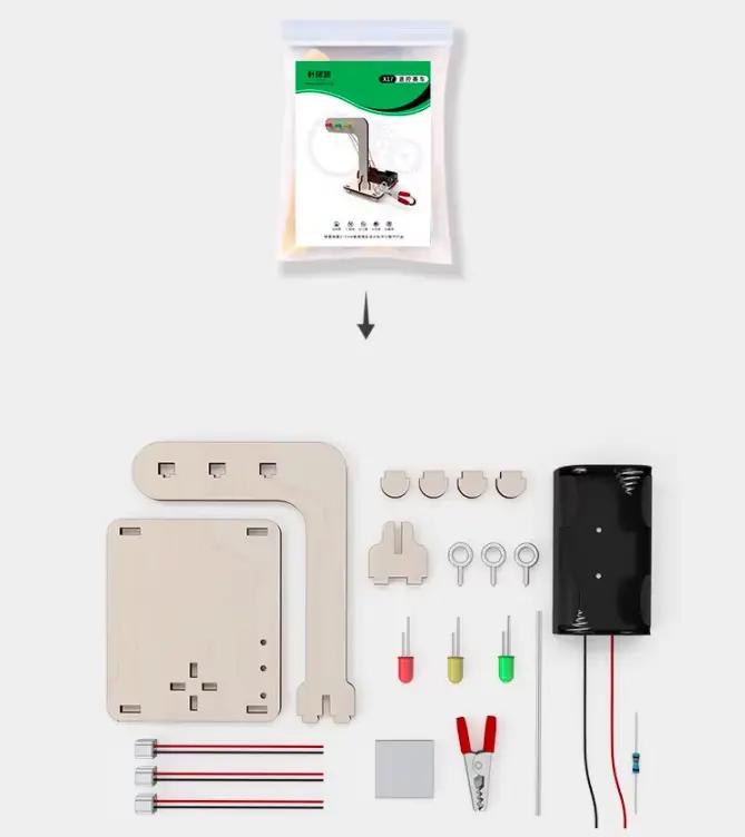 Ensemble de construction bois en forme de feux de circulation avec modèles à vapeur pour adolescents occasions spéciales éducatives fantaisie science-fiction