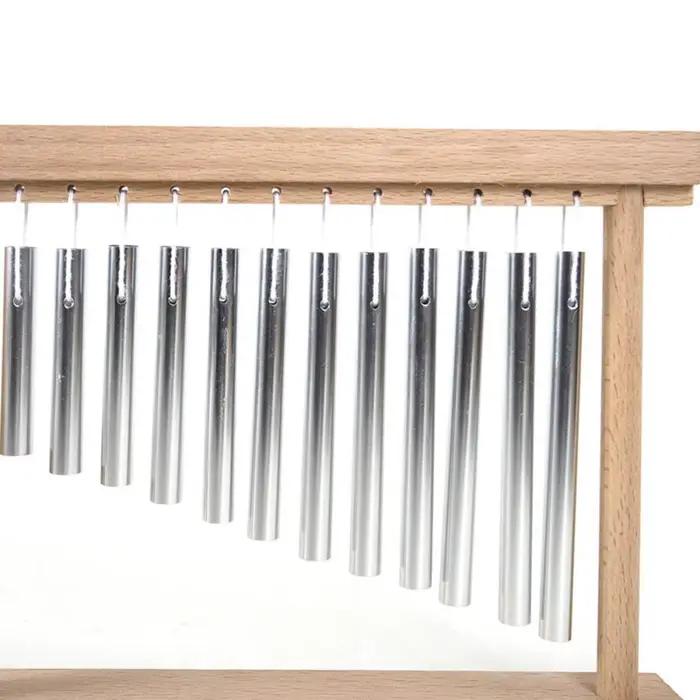 Carillon musical de méditation en bois, conception collaborative, son éducatif précoce, guérison sonore, cloche ludique, percussion précise