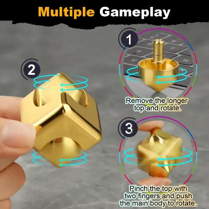 Alliage Cube Spinner doigt Gyroscope Fidget Anti-Stress jouets adulte bureau maison voyage Portable soulagement du Stres