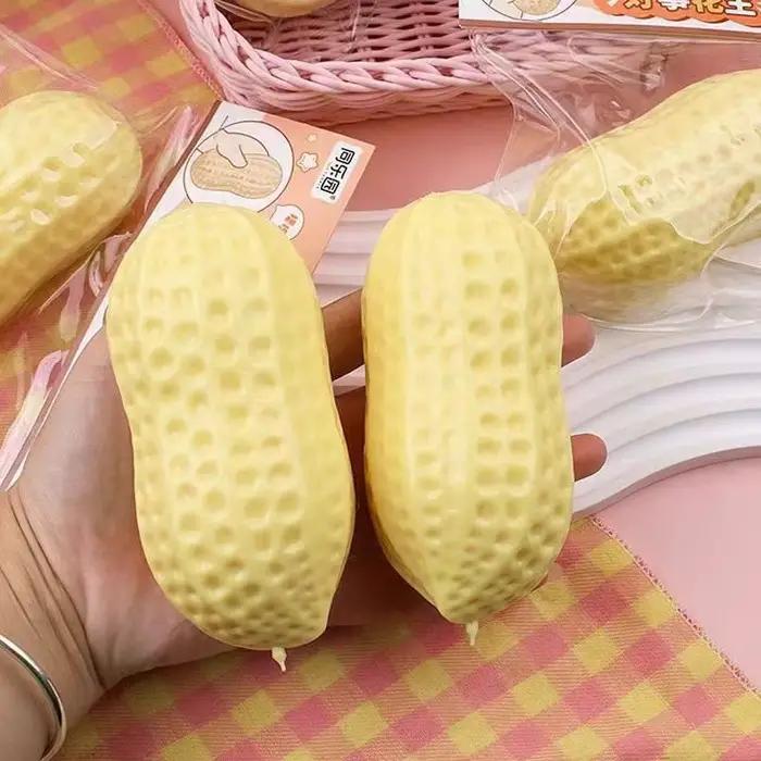 Balle anti-stress en forme d'arachide, jouet à presser, jouet sensoriel doux comme du beurre, jouet anti-stress ASMR pour enfants et adultes