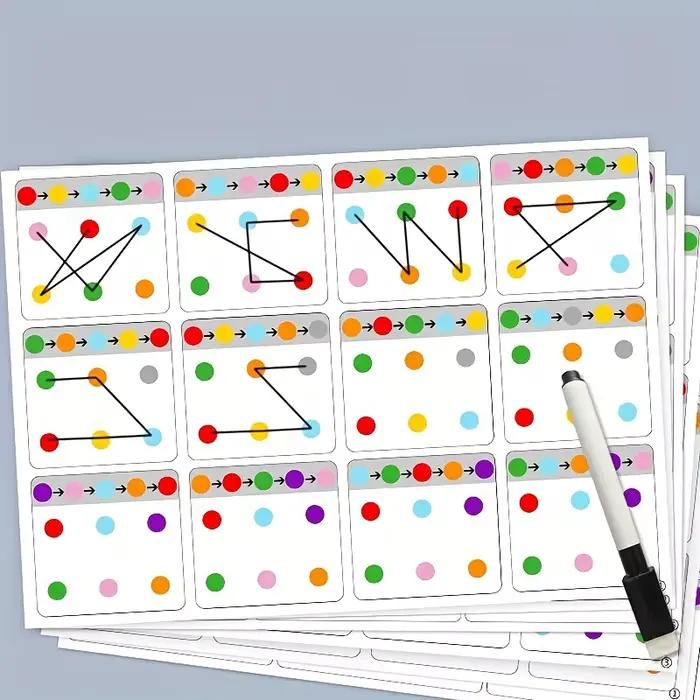Carte de formation à la mise au point et à l'attention du suivi visuel pour enfants développement des couleurs et des chiffres amélioration de la mémoire cadeau éducatif occasions spéciales