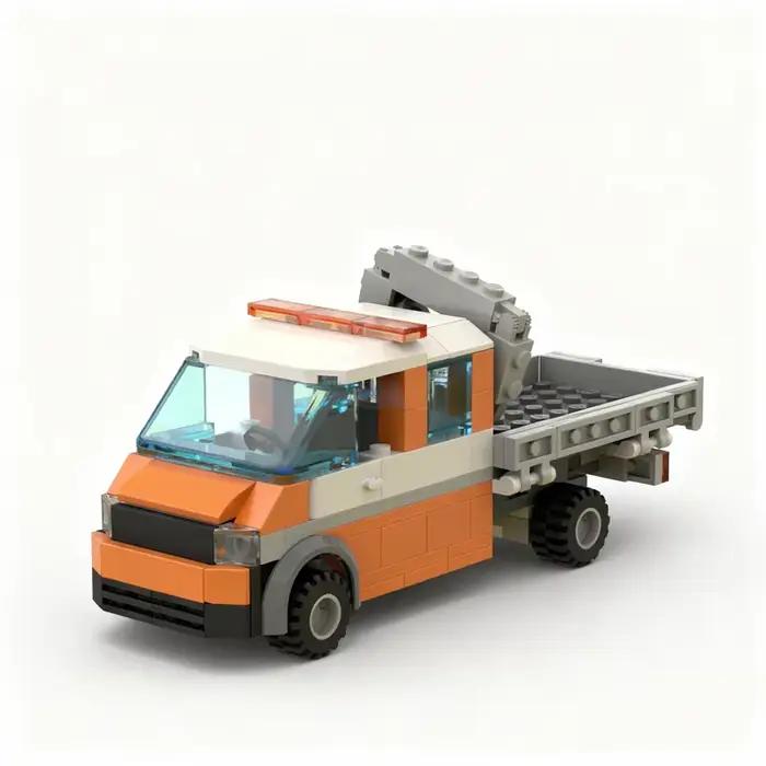 156 pièces MOC City Construction Man TGE Crew Cab Model Building Blocks Cadeau de Noël Idée de bricolage Jouets éducatifs Briques pour enfants Anniversaire