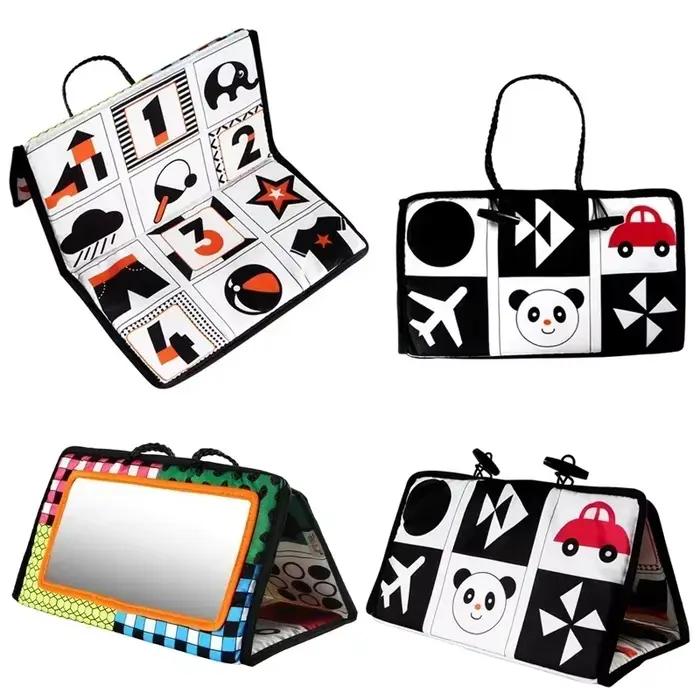 Jouets miroir pour nouveau-nés noir et blanc
