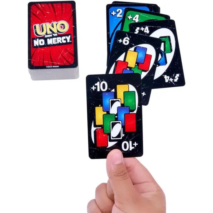 100% Original Mattel UNO Show «Em No Mercy jeu de cartes Poker Geunine marque cadeaux de noël jeux de Table fêtes de famille voyage
