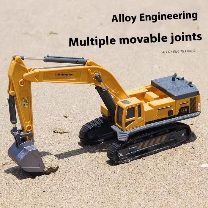 Jouets de véhicules de construction en alliage pour enfants : Excavatrice