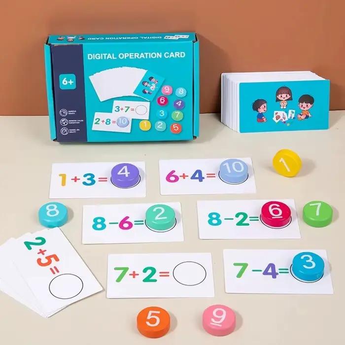Jeu de correspondance de cartes arithmétiques Montessori pour enfants