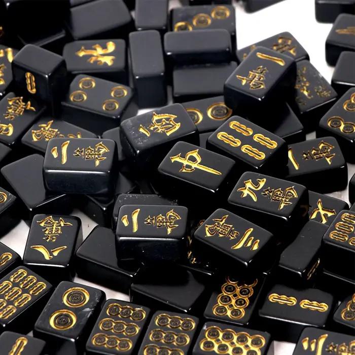 Jeu de Mahjong portable de 144 pièces