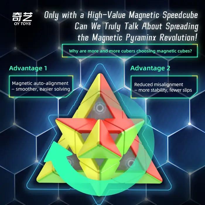 Guerrier 3X3 pyramide Cube magique magnétique Puzzle éducatif
